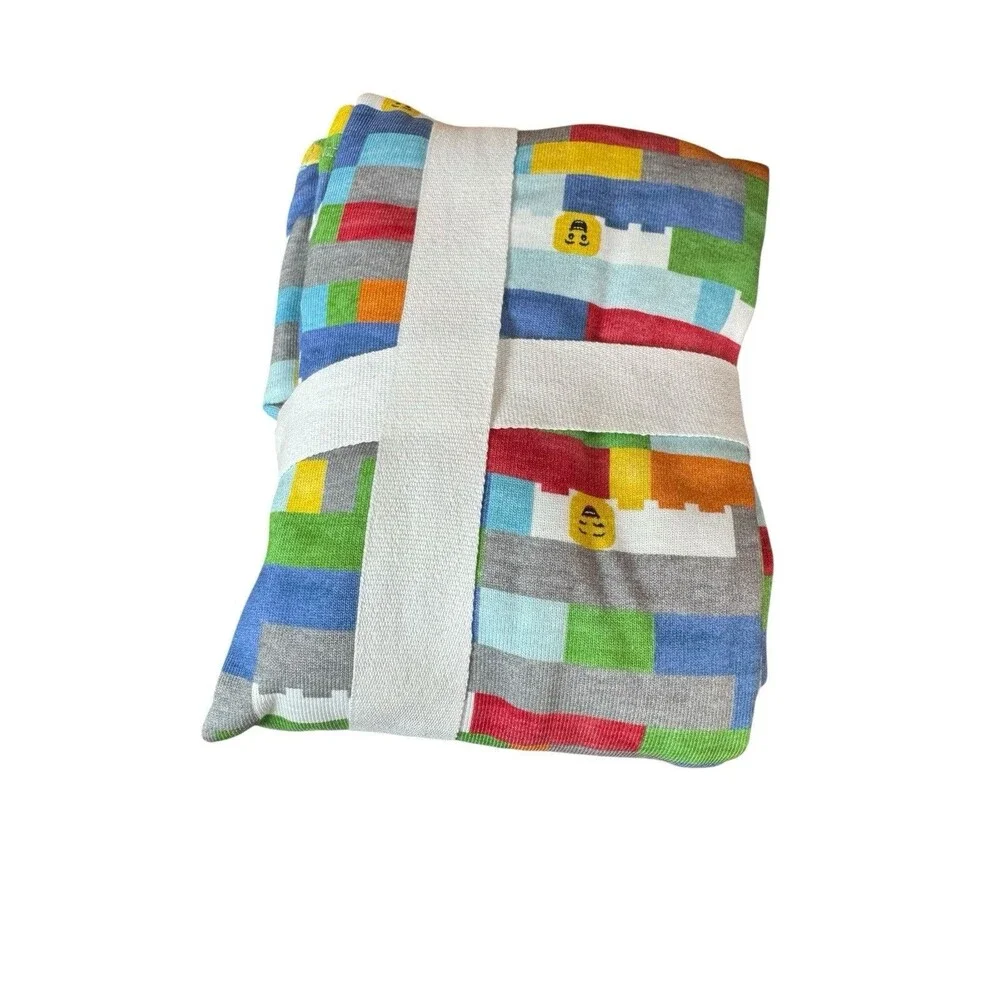 New Pottery Barn Kids Lego Fitted Organic Pajama 2 piece Set Size 8 Long Sleeve